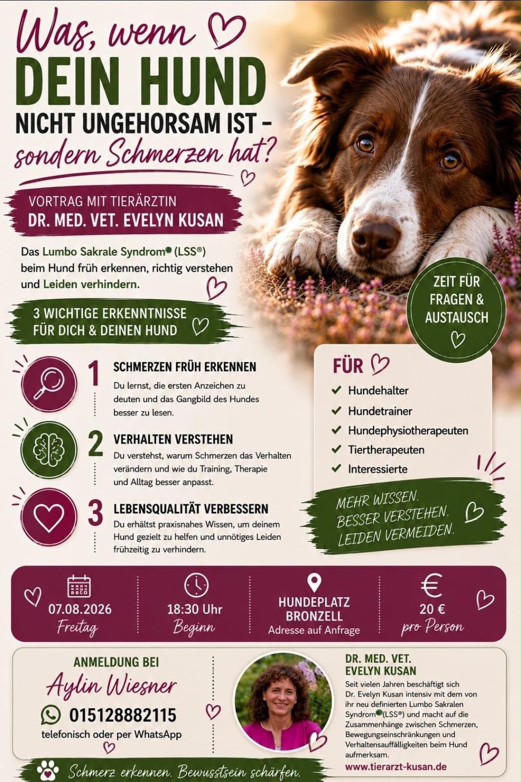 Vortrag über Schmerzfrüherkennung